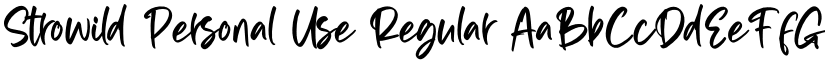 Strowild Personal Use font download