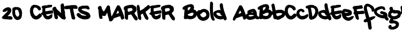 20 Cents Marker font download