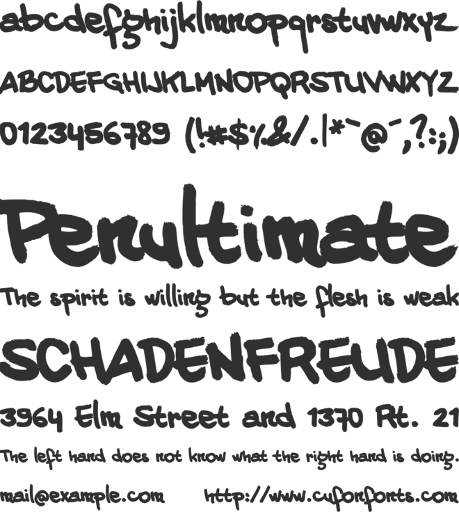 20 Cents Marker font preview