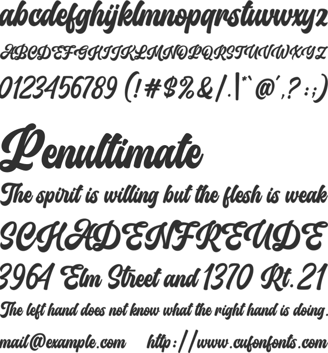 Masterday font preview