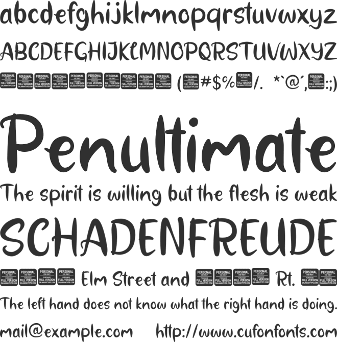 Playfresh font preview