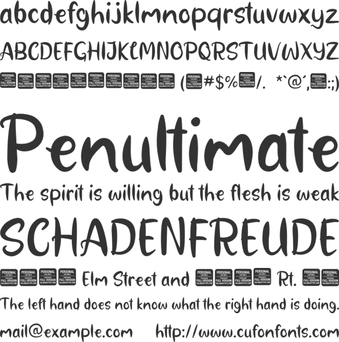 Playfresh font preview