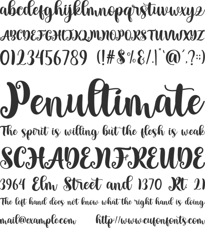 Valentine Soulmate font preview