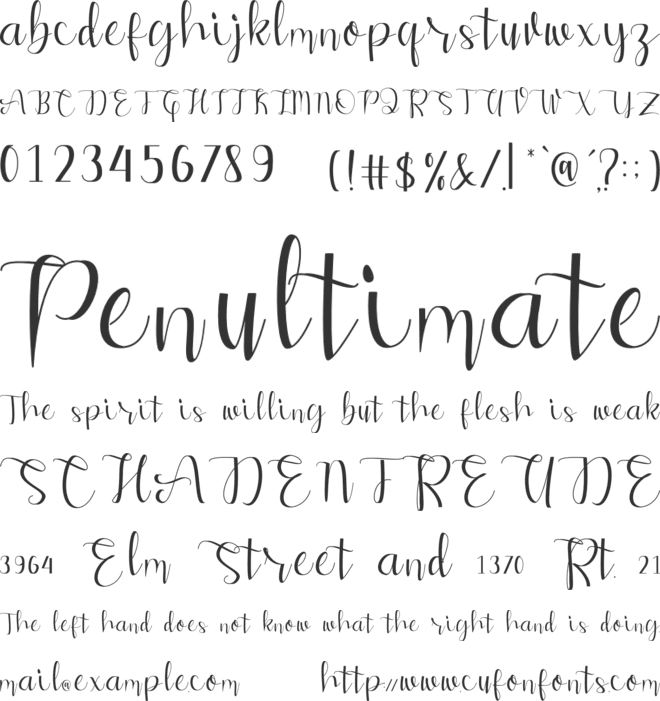 Blueban font preview