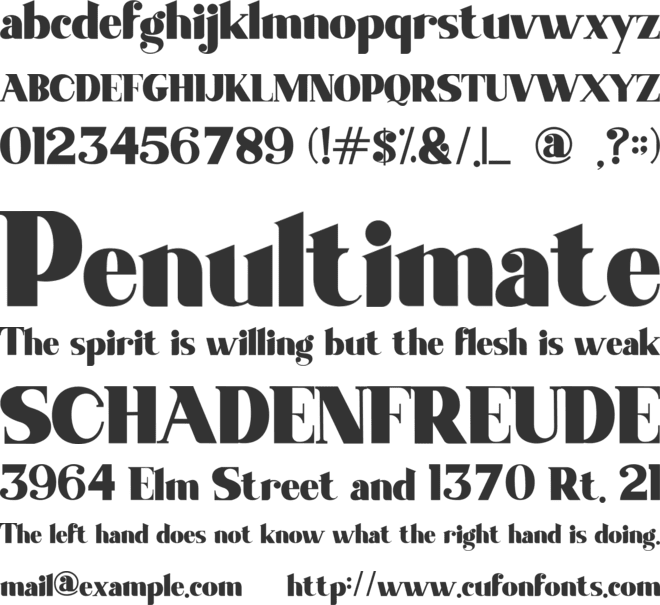 Shaqilla font preview