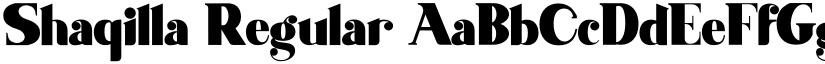 Shaqilla Regular font