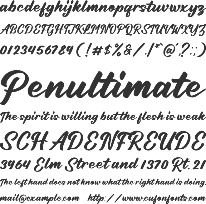 Billionstar font preview