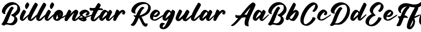 Billionstar Regular font