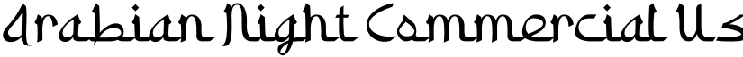 Arabian Night Commercial Used font