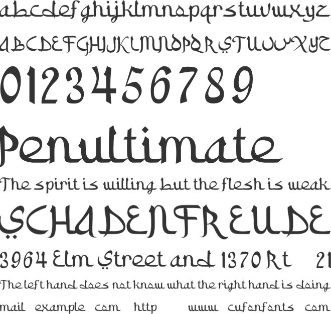 Arabian Night font preview