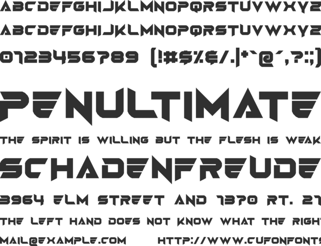 Angas font preview