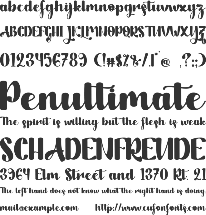 Qiandra font preview