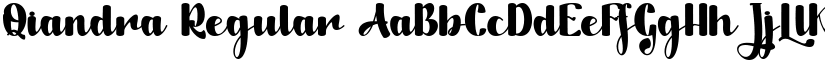 Qiandra Regular font