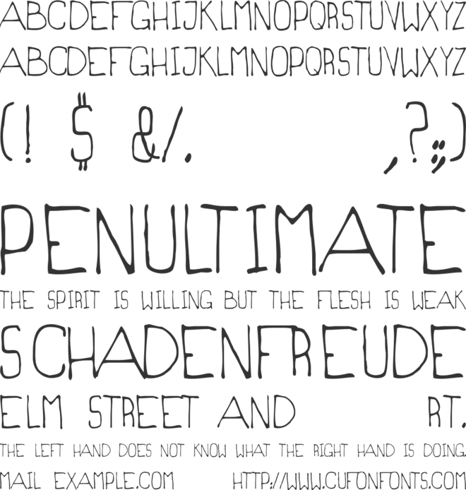 Magrilinha font preview