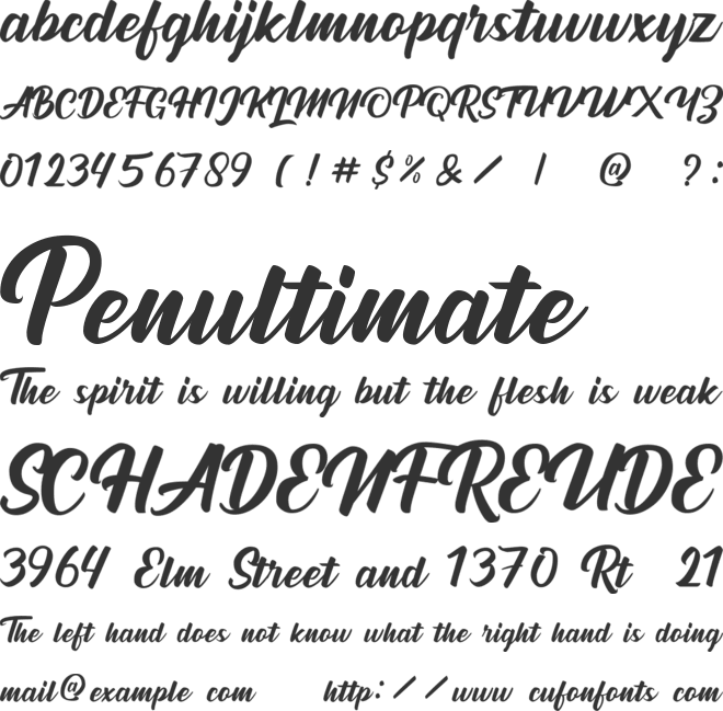 Runtage font preview