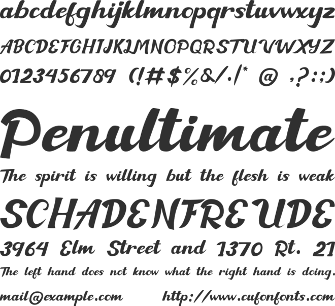 Rianty font preview