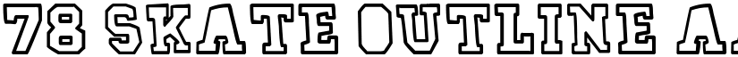 78 skate outline font