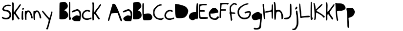 Skinny Black font