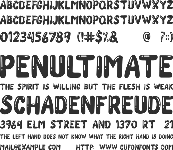 Choco Bubble font preview