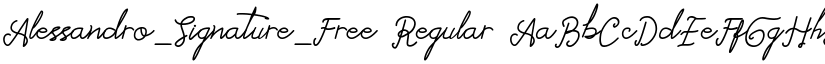 Alessandro_Signature_Free Regular font