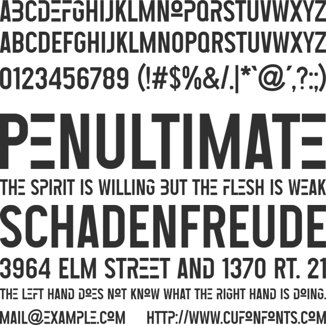 Tactico font preview