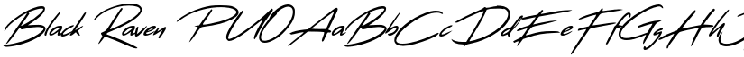 Black Raven PUO font