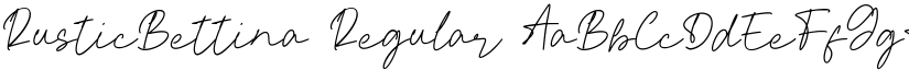 RusticBettina Regular font