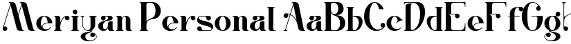Meriyan Personal font