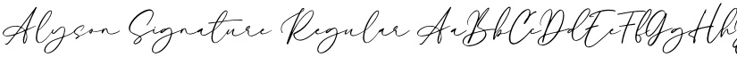 Alyson Signature Regular font
