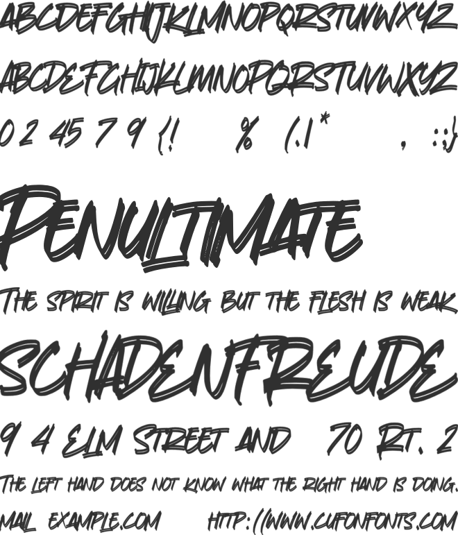 on Progress font preview
