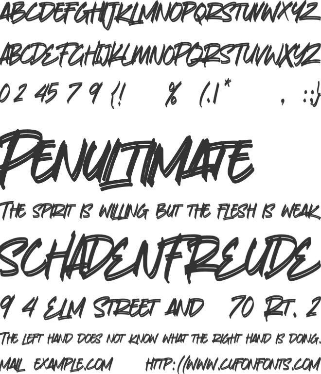 on Progress font preview