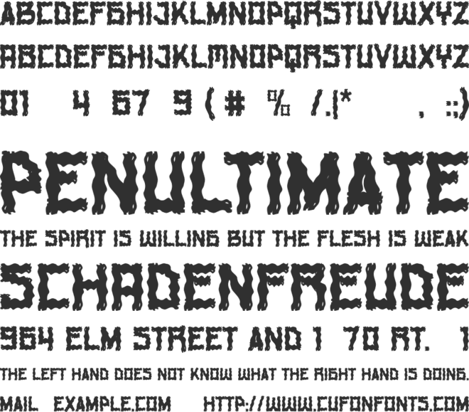 Horror Vibes font preview