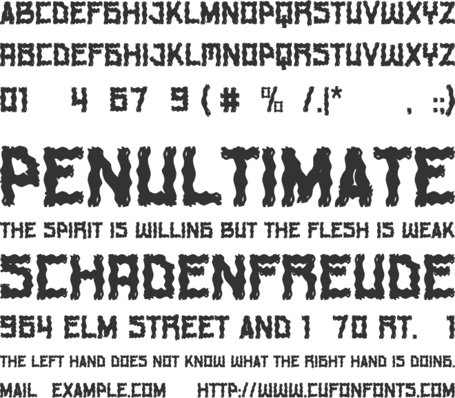 Horror Vibes font preview