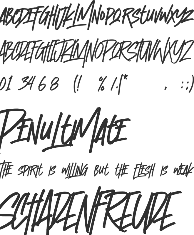 Kostaness font preview