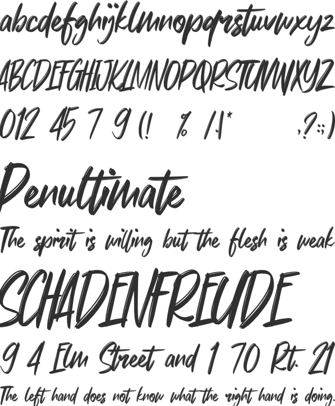 Something Real font preview