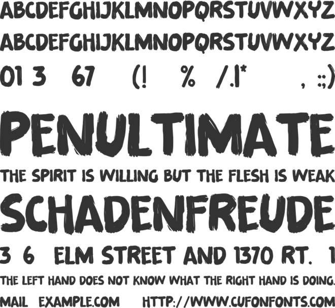 Hipeless Brush font preview