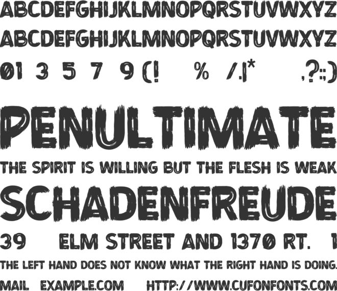 Lonesome font preview