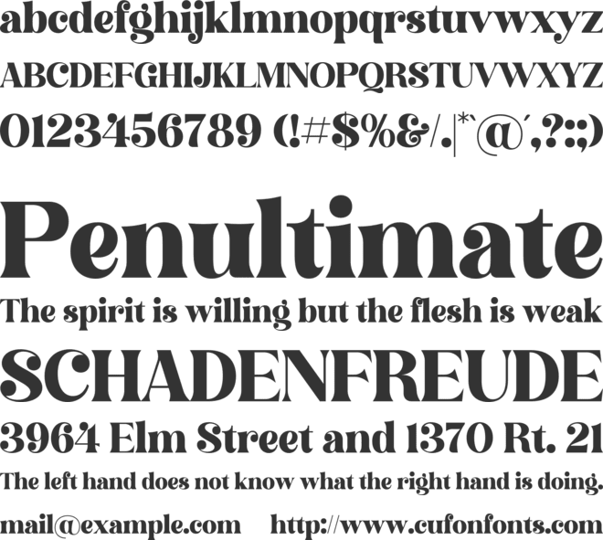 Hochagi font preview