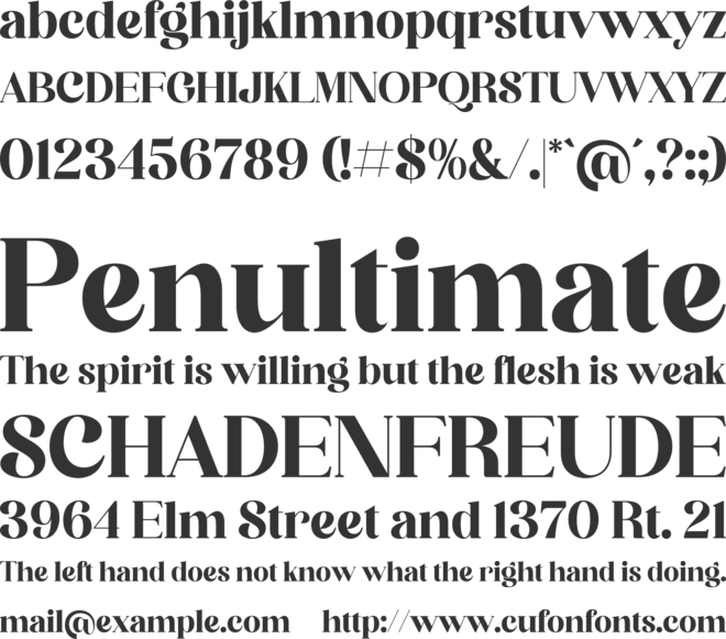 Bergante font preview