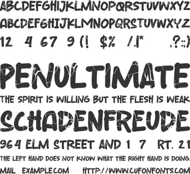 Breaking The  Comic font preview