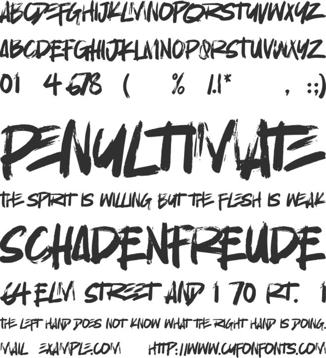 Beethink font preview