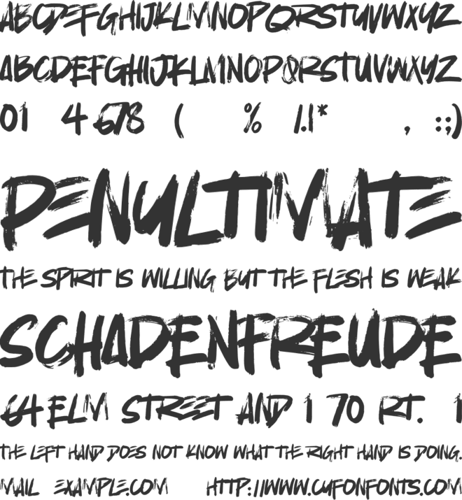 Beethink font preview