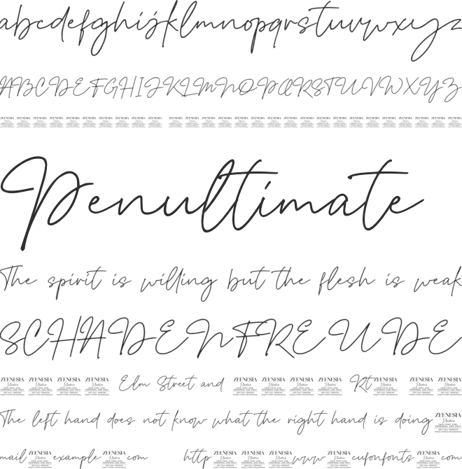 Kedira Signature font preview