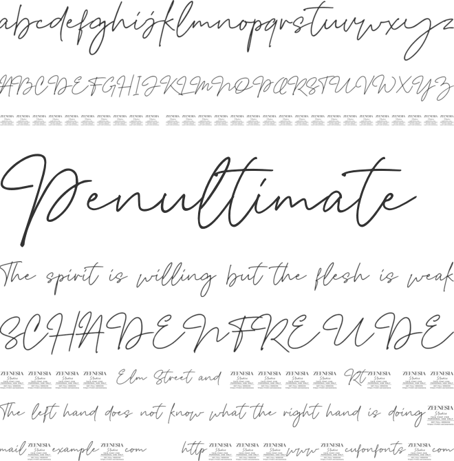 Kedira Signature font preview