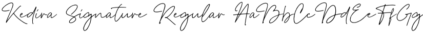 Kedira Signature Regular font