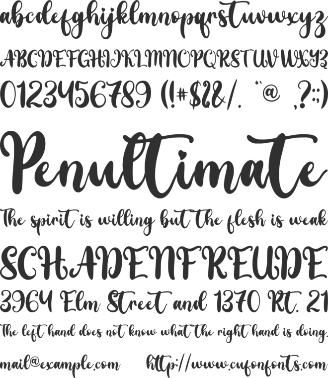 Hattie - Personal font preview