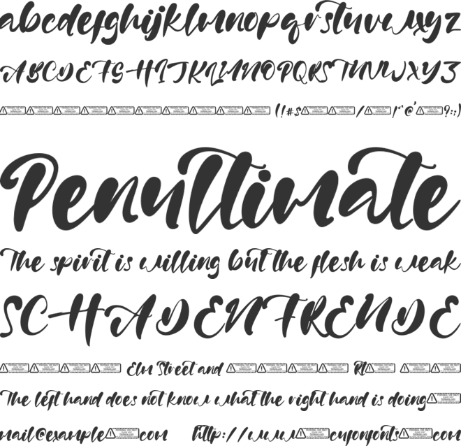 Glenn Harry font preview