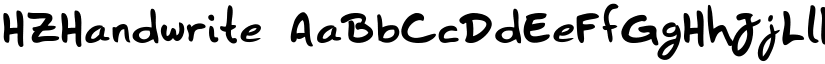HZHandwrite font