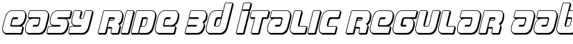 Easy Ride 3D Italic Regular font