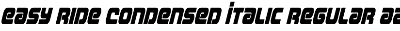 Easy Ride Condensed Italic Regular font